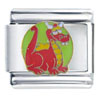 Sleepy Red Dragon Italian Charm