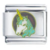 Turquoise Unicorn Italian Charm