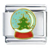 Pine Tree Snow Globe Italian Charm