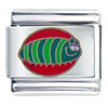 Fat Green Caterpillar Italian Charm