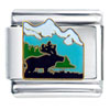 Moose Mountain Scene Italian Charm