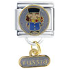 Russia Girl Dangle Italian Charm