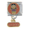 America Girl Dangle Italian Charm