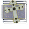 Black And White Cross Italian Charm