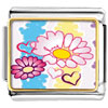  Hearts  &amp; Flowers Photo Italian Charm
