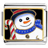 Snowman And Candy Cane Photo Italian Charm