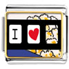 I Heart Popcorn Photo Italian Charm