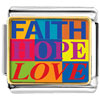 Faith Hope Love Photo Italian Charm