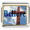 Believe With Cross Photo Italian Charm