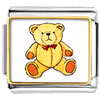 Teddy  Bear  Red Bow Photo Italian Charm
