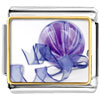 Purple Christmas Ornament With Ribbon Photo Italian Charm