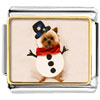 Puppy  Snowman  Photo Italian Charm