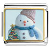 Snowman With Christmas Tree Photo Italian Charm