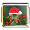 Holly Hopping Santa Frog Photo Italian Charm