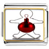Gingerbread Man Christmas Ornament Photo Italian Charm