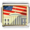American Flag Whitehouse Photo Italian Charm