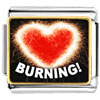 Burning With  Love  Heart Photo  Italian  Charm
