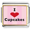 I Heart Cupcakes Photo Italian Charm