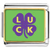  Luck  On A Purple Clover Photo Italian Charm