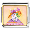 Easter  Bunny  With Flowers Photo Italian Charm