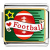 Heart Football Photo Italian Charm