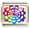Groovy Hypnotic Multicolored Photo Italian Charm