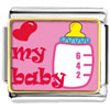 Heart My Baby And Bottle Photo Italian Charm