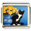 Cat With Flowers Photo  Italian  Charm
