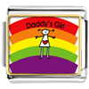 Rainbow Daddy's Girl Photo Italian Charm