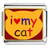 I  Heart   My  Cat Photo Italian Charm