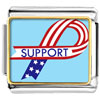 Support American Ribbon Photo Italian Charm