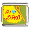 Number 1 Dad Photo Italian Charm
