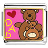 Teddy  Bear  Dad Photo Italian Charm