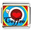 Heart Coffee Charm Photo Italian Charm