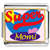 Super  Mom  Heart Photo Italian Charm