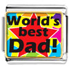 World's Best Dad Photo Italian Charm