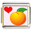 Heart Orange Photo Italian  Charm 