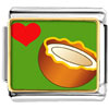 Heart Coconut Photo Italian  Charm 