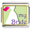  Heart   My  Bride Photo Italian Charm