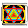 Multicolored Star Of David Photo Italian Charm