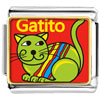 Green Colorful Cat Gatito Photo Italian Charm