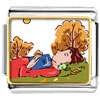 Boy Sleeping In Autumn Photo Italian Charm