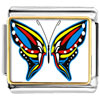  Exotic  Blue Yellow &amp; Red Butterfly  Photo  Italian Charm