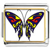 Blue Red Yellow Butterfly Photo Italian Charm