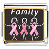 More In Store - Family Pink Ribbon Photo Italian Charm