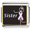 More In Store - Sister Support Pink Ribbon Photo Italian Charm