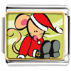Christmas Santa Mouse Photo Italian Charm