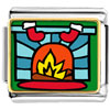  Christmas  Fireplace Photo Italian Charm