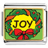 Joy Christmas Wreath Photo Italian Charm