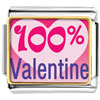 % Heart Valentine Photo Italian Charm